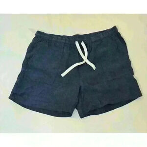 Roots 100% Linen Women’s Navy Blue Comfortable Breathable Shorts size  Large